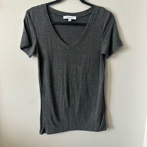 Classic Charcoal V-Neck Tee